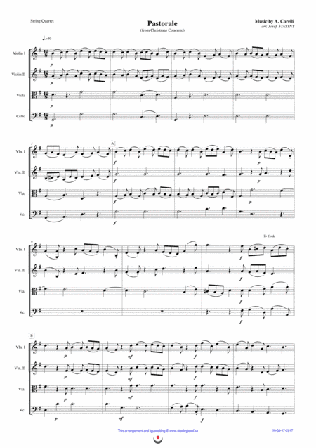 Pastorale (Christmas Concerto) (arr. Josef STASTNY)