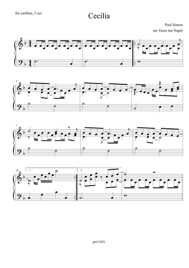 Cecilia (arr. Goos ten Napel)
