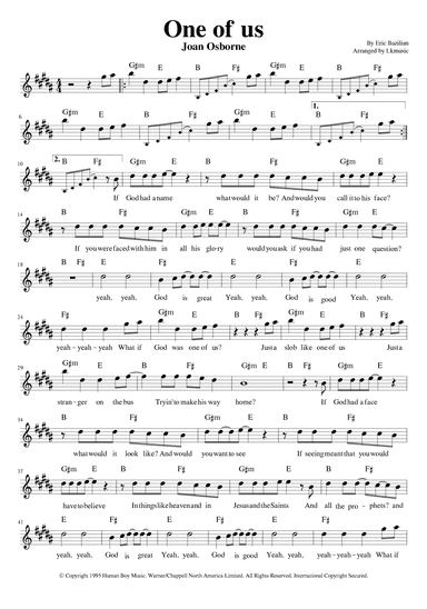 One Of Us (arr. Lkmusic)