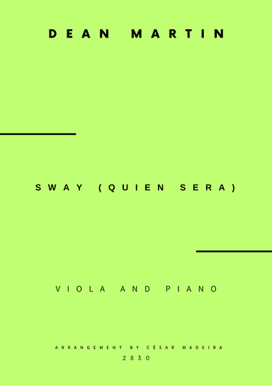 Sway (quien Sera) (arr. César Madeira)
