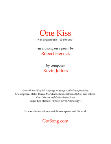 One Kiss