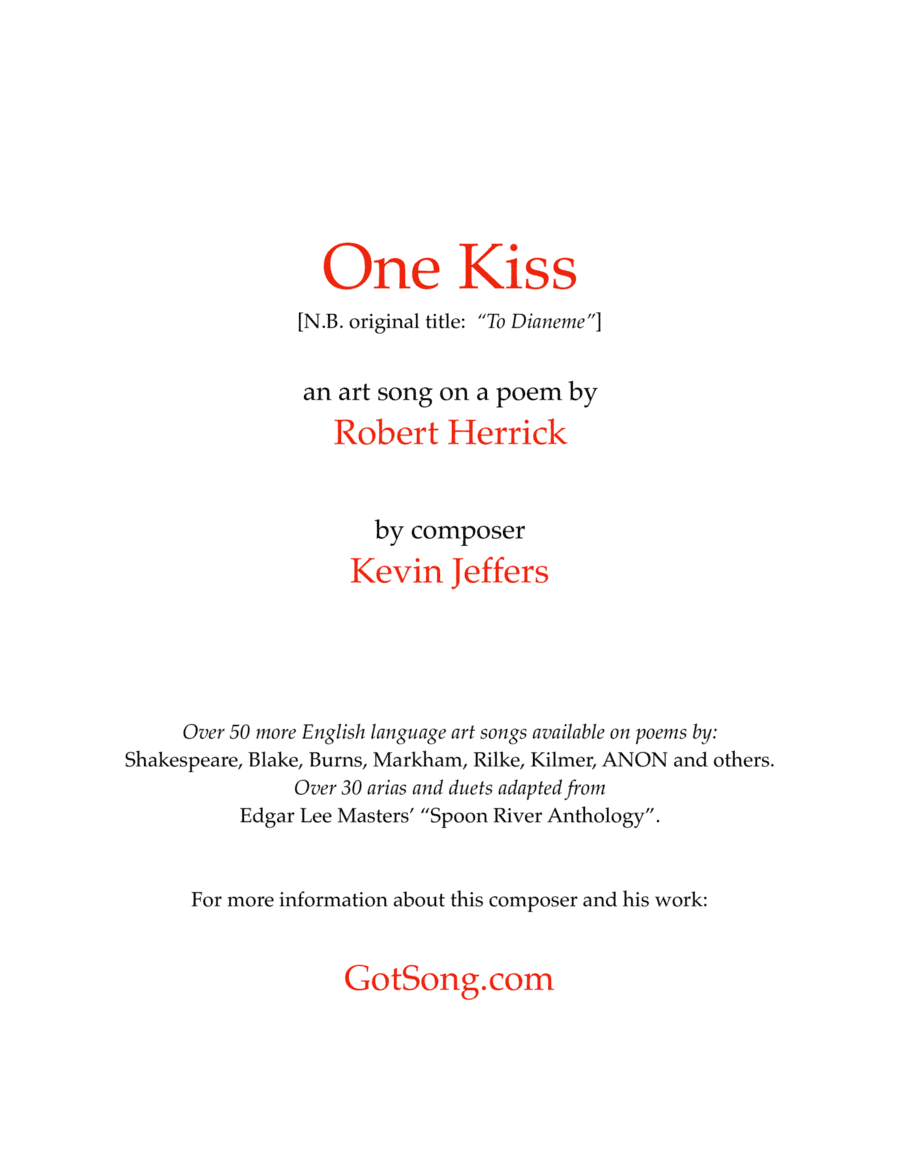 One Kiss