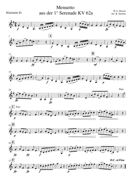 Menuetto (arr. R. Sarlette)