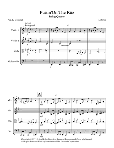 Puttin' On The Ritz (arr. Keith Gemmell)