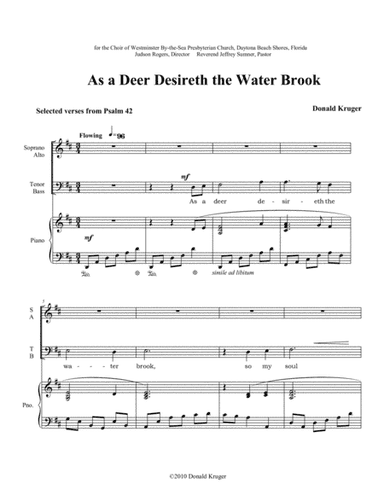 As a Deer Desireth the Water Brook