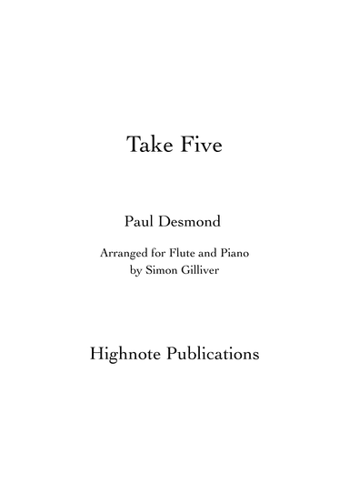 Take Five (arr. Simon Gilliver)