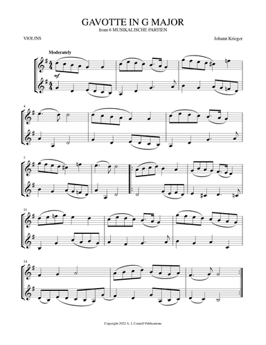 Gavotte in G Major (from 6 Musikalische Partien) (arr. Mark Phillips)