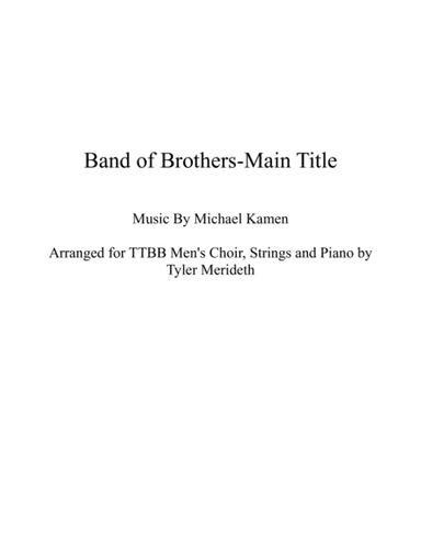 Band Of Brothers - Main Title (arr. Tyler Merideth)
