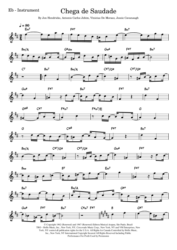Chega De Saudade (no More Blues) (arr. Fabio Eduardo de Oliveira)