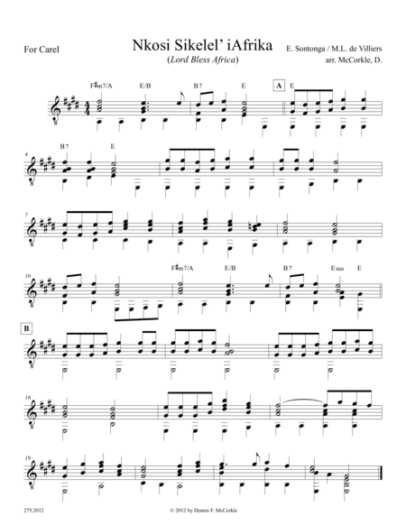 Nkosi Sikelel' iAfrica (Lord Bless Africa) (arr. McCorkle, Dennis F.)