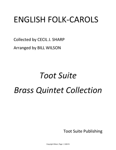 English Folk-Carols, Cecil J. Sharp Collection (arr. Bill Wilson)