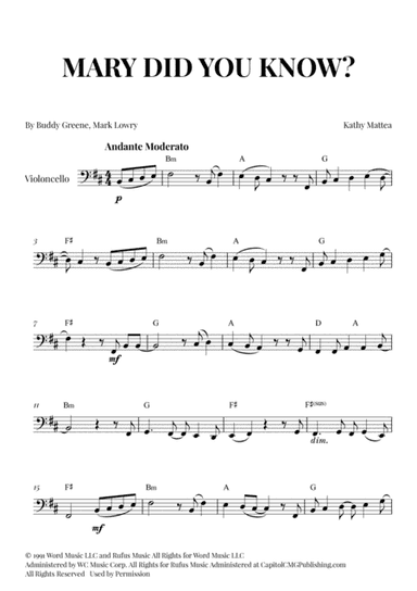 Mary, Did You Know? (arr. Cadenza Editions)