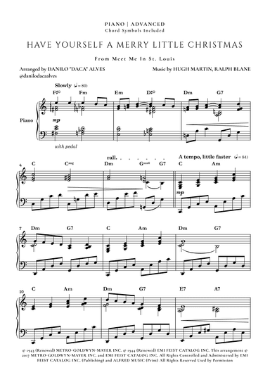 Have Yourself A Merry Little Christmas (arr. Danilo "Daca" Alves)