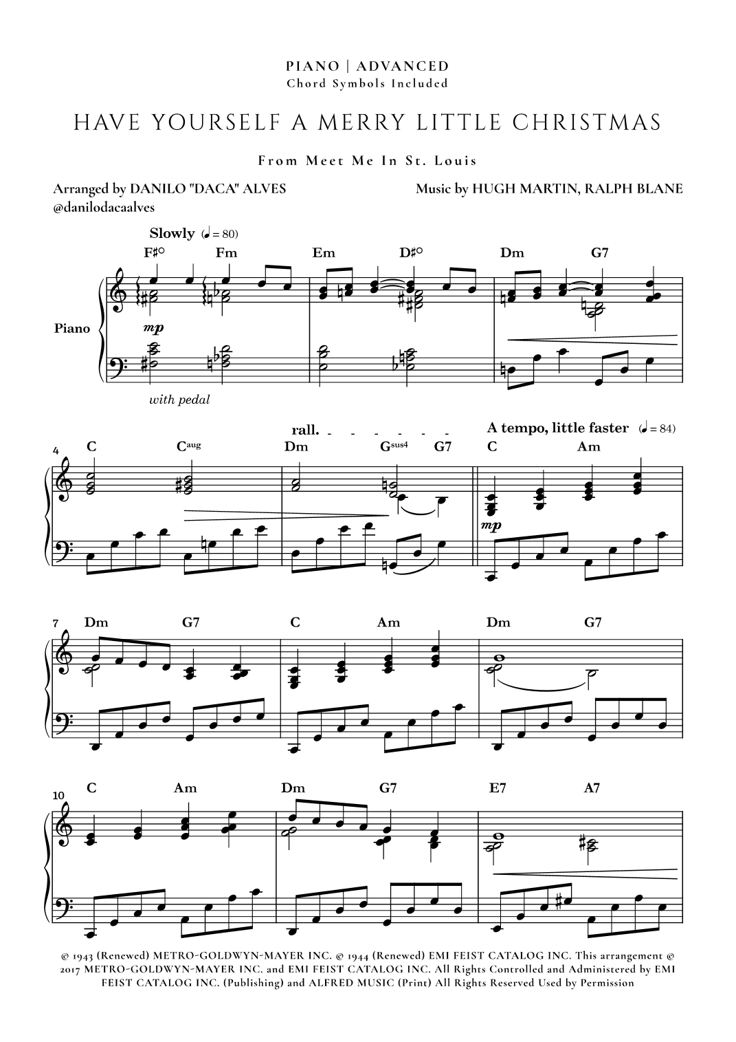 Have Yourself A Merry Little Christmas (arr. Danilo "Daca" Alves)