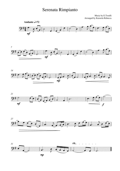 Serenata Rimpianto (op.6 no.1) (arr. Kaiserin Rebecca)
