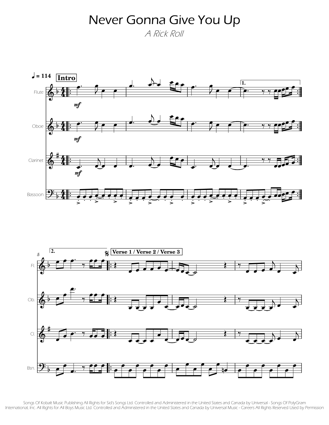 Never Gonna Give You Up (arr. Ygor Nunes)