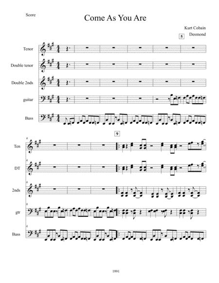 Come As You Are (arr. Rob Desmond)