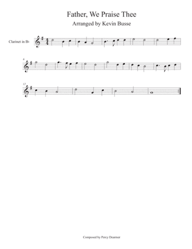 Father, We Praise Thee - Clarinet (arr. Kevin Busse)