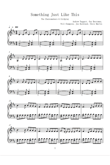 Something Just Like This (arr. Andrew Taggart)