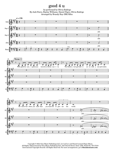 Good 4 U (arr. Brandy Kay Riha / BK Riha)