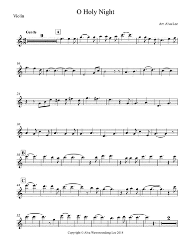 O Holy Night Violin (arr. Alva Lee 2018)