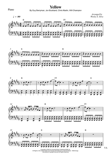 Yellow (arr. Wesley S. SIlva)