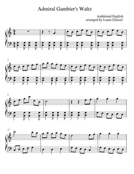 Admiral Gambier's Waltz (arr. Laura Glassel)
