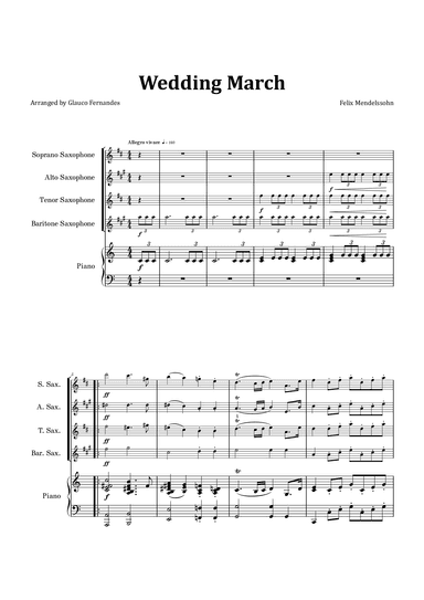 Wedding March (arr. Glauco Fernandes)