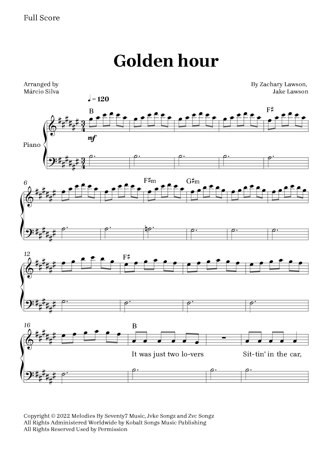 Golden Hour (arr. Márcio Silva)