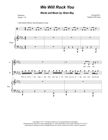 We Will Rock You (arr. Stephen DeCesare)