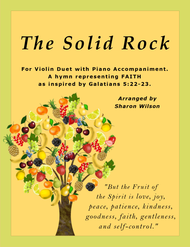 The Solid Rock (Violin Duet with Piano Accompaniment) (arr. Sharon Wilson)
