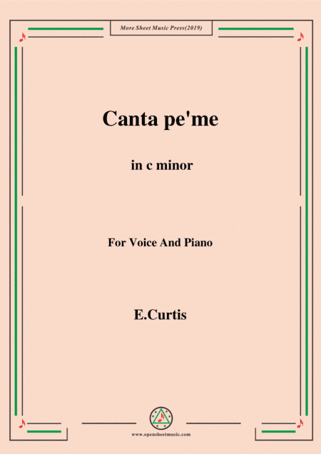 De Curtis-Canta pe' me in c minor (arr. MSM)