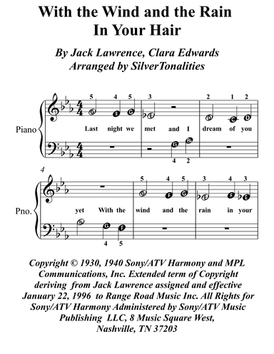 With The Wind And The Rain In Your Hair (arr. SilverTonalities)