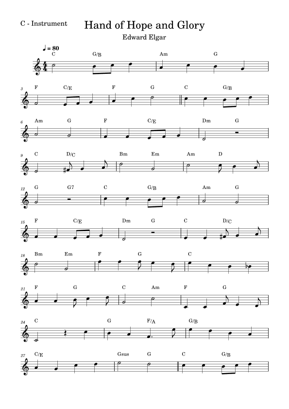 Hand of Hope and Glory (arr. Fabio Eduardo de Oliveira)