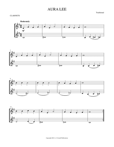 Aura Lee (arr. Mark Phillips)