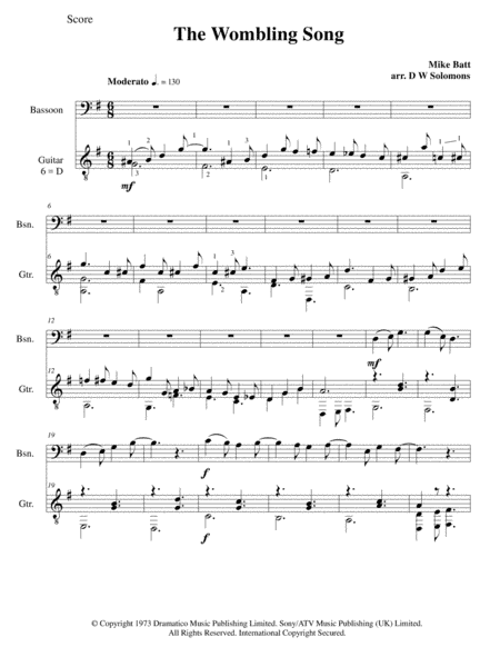 The Wombling Song (arr. David Warin Solomons)