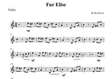 Fur Elise (arr. Wesley S. SIlva)