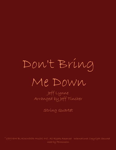 Don't Bring Me Down (arr. Jeff Tincher)