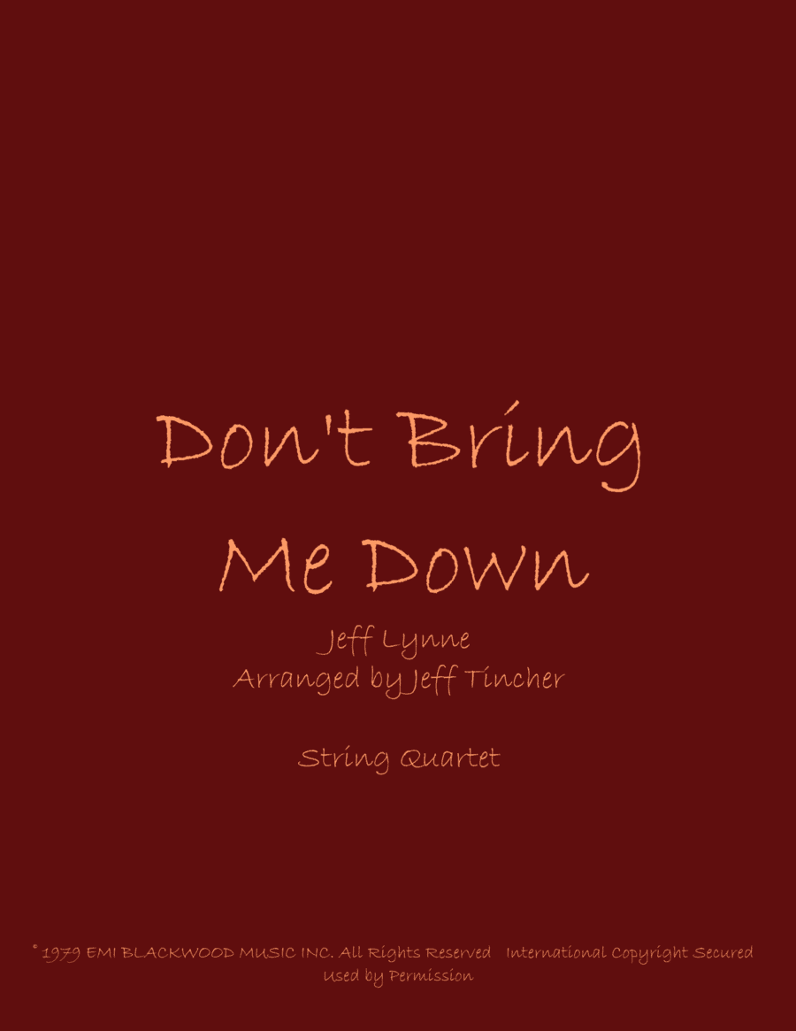 Don't Bring Me Down (arr. Jeff Tincher)