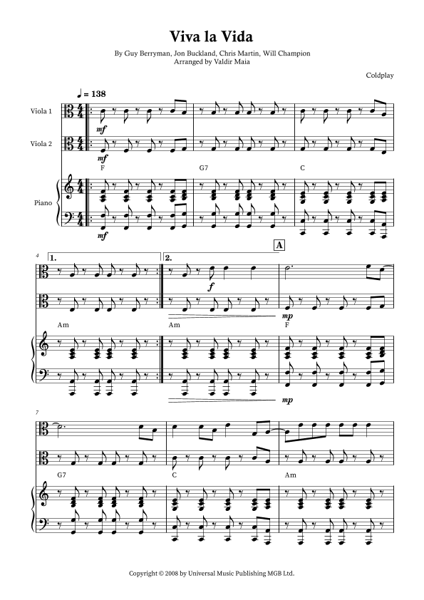 Viva La Vida (arr. Valdir Maia)