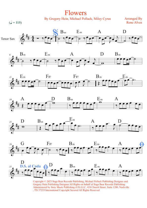 Flowers (arr. Rene Alves)
