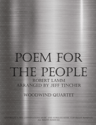 Poem For The People (arr. Jeff Tincher)