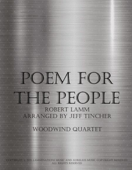 Poem For The People (arr. Jeff Tincher)