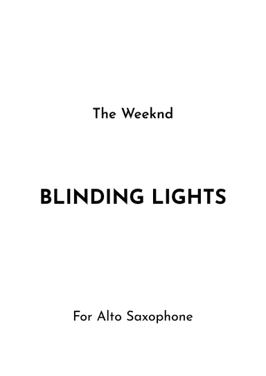 Blinding Lights (arr. Jireh J.)