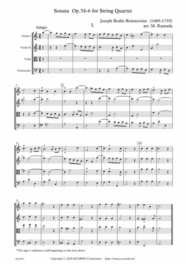 Sonata Op.34-6 for String Quartet (arr. Mikio Kamada)
