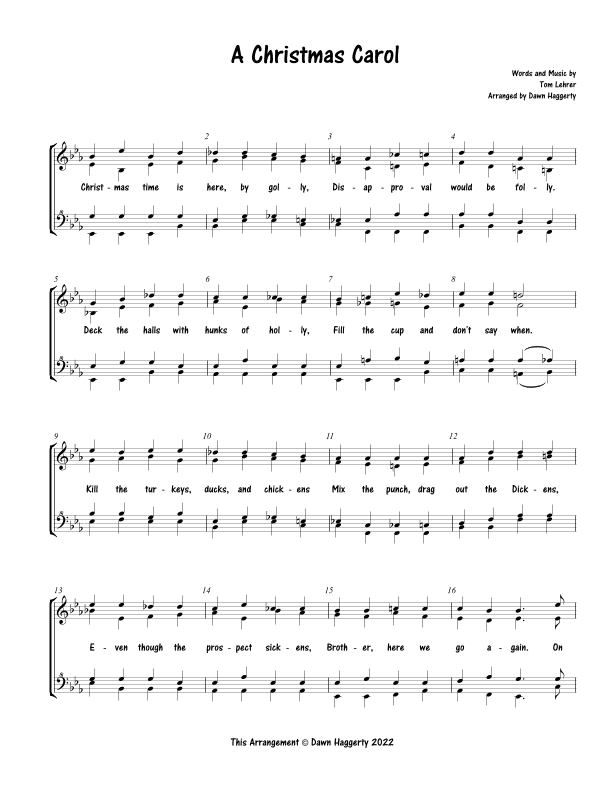 A Christmas Carol (arr. Dawn Haggerty)