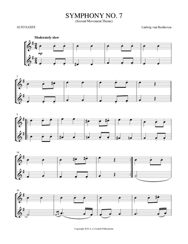 Symphony No. 7 (Second Movement Theme) (arr. Mark Phillips)