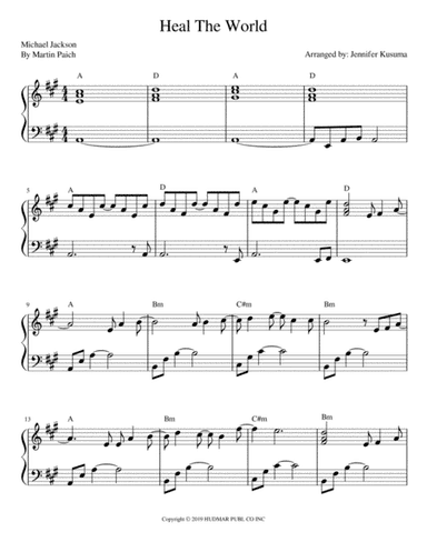 Heal The World (prelude) (arr. Jennifer Kusuma)
