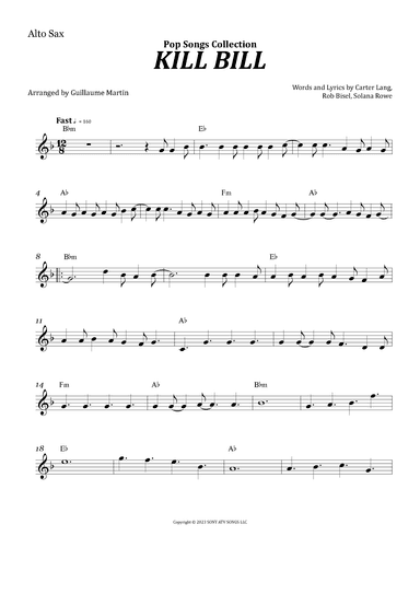 Kill Bill (arr. Guillaume Martin)