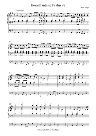 Koraalfantasie Psalm 98 (arr. Wilbert Magre)